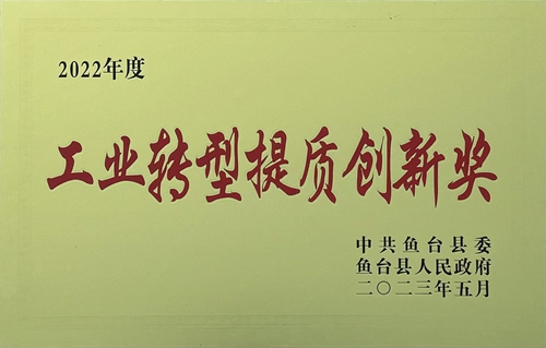 工业转型提质创新奖